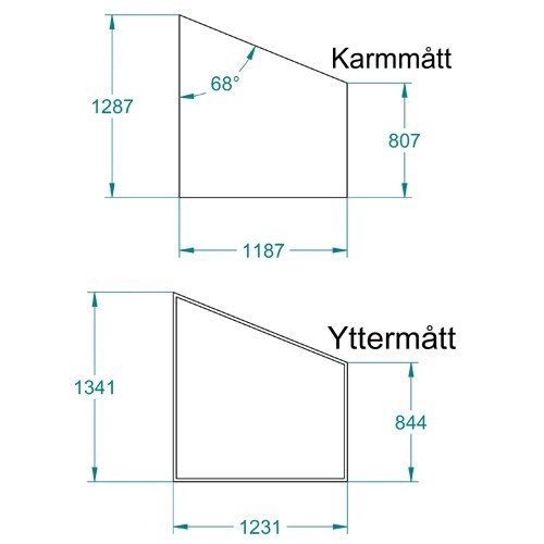 Päätyikkuna Talvi Harmaa