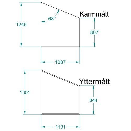 Päätyikkuna Talvi Harmaa