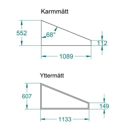 Päätyikkuna Talvi Harmaa