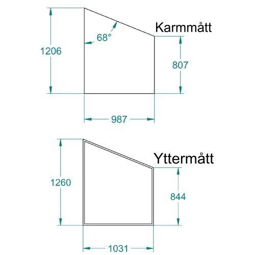 Päätyikkuna Talvi Harmaa