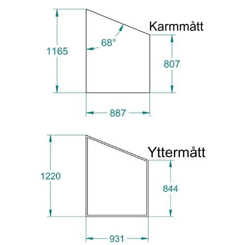 Päätyikkuna Talvi Harmaa