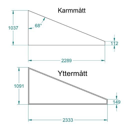 Päätyikkuna Talvi Harmaa