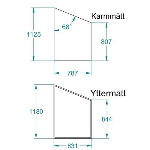 Päätyikkuna Talvi Harmaa