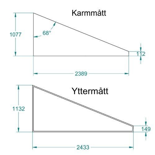 Päätyikkuna Talvi Harmaa