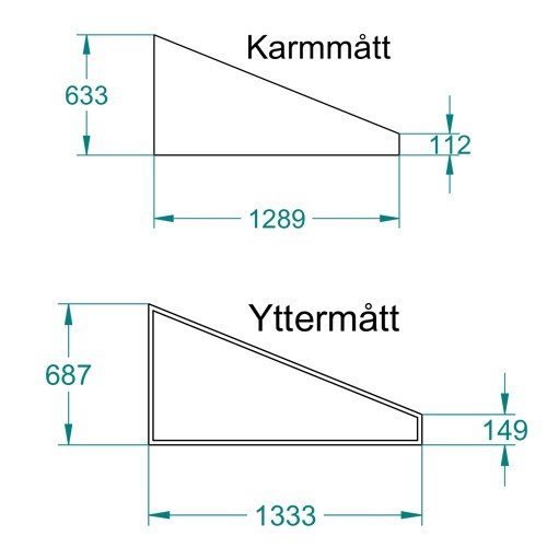 Päätyikkuna Talvi Harmaa