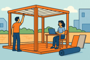 Pergola varjostuksena – materiaalit ja kate